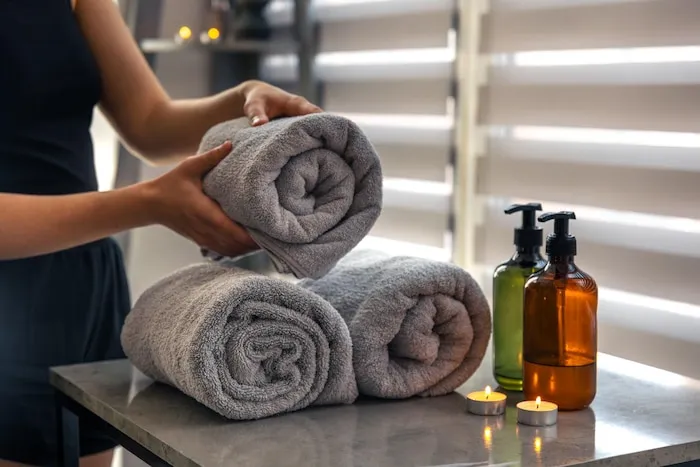 preparing-clean-spa-towels