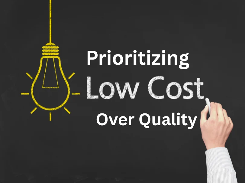 Prioritizing Low Cost Over Quality